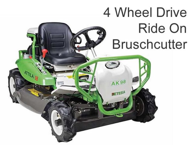 Etesia Attila 4 Wheel Drive Ride On Bruschcutter